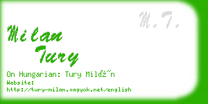 milan tury business card